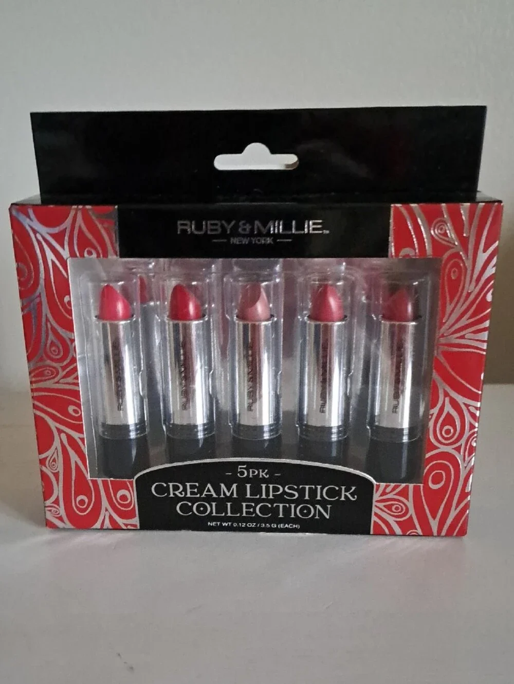 Ruby & Millie Cream Lipstick Collection - Pink/Red Shades (5pk)